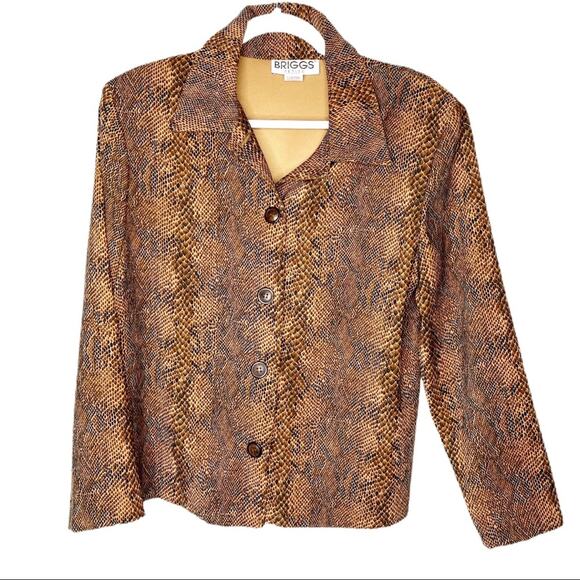 Briggs New York Jackets & Blazers - Vintage Briggs Petite Animal Print Snake Blazer Jacket Medium